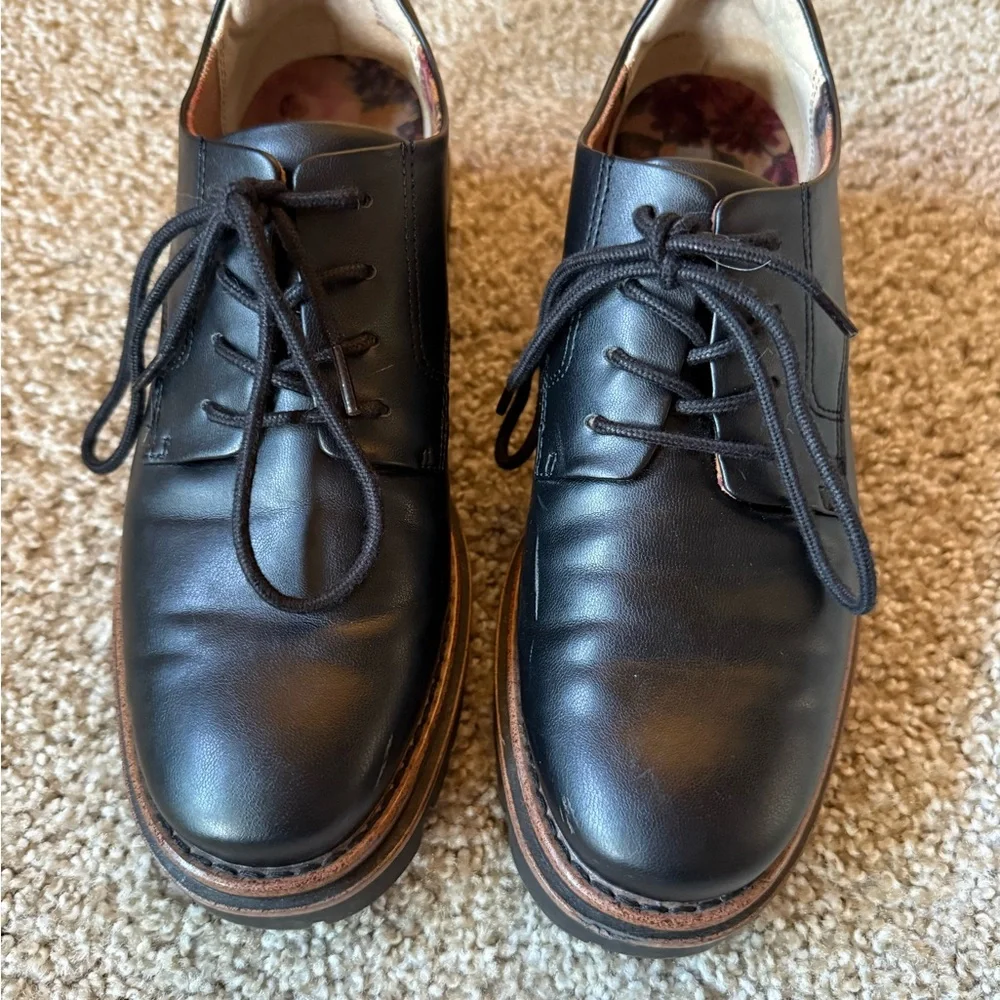 Kork-Ease Black Chunky Sole Flats - Picture 6 of 10